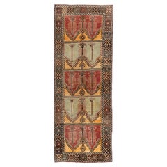 Vintage Apricot Turkish Oushak Rug 4'9 x 12'8