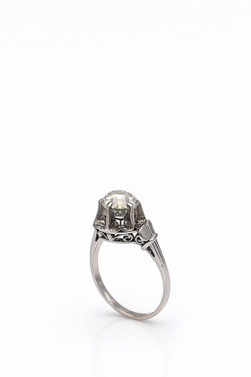 Diamantring im Rosenschliff, ca. 1,00 Karat im Angebot 3