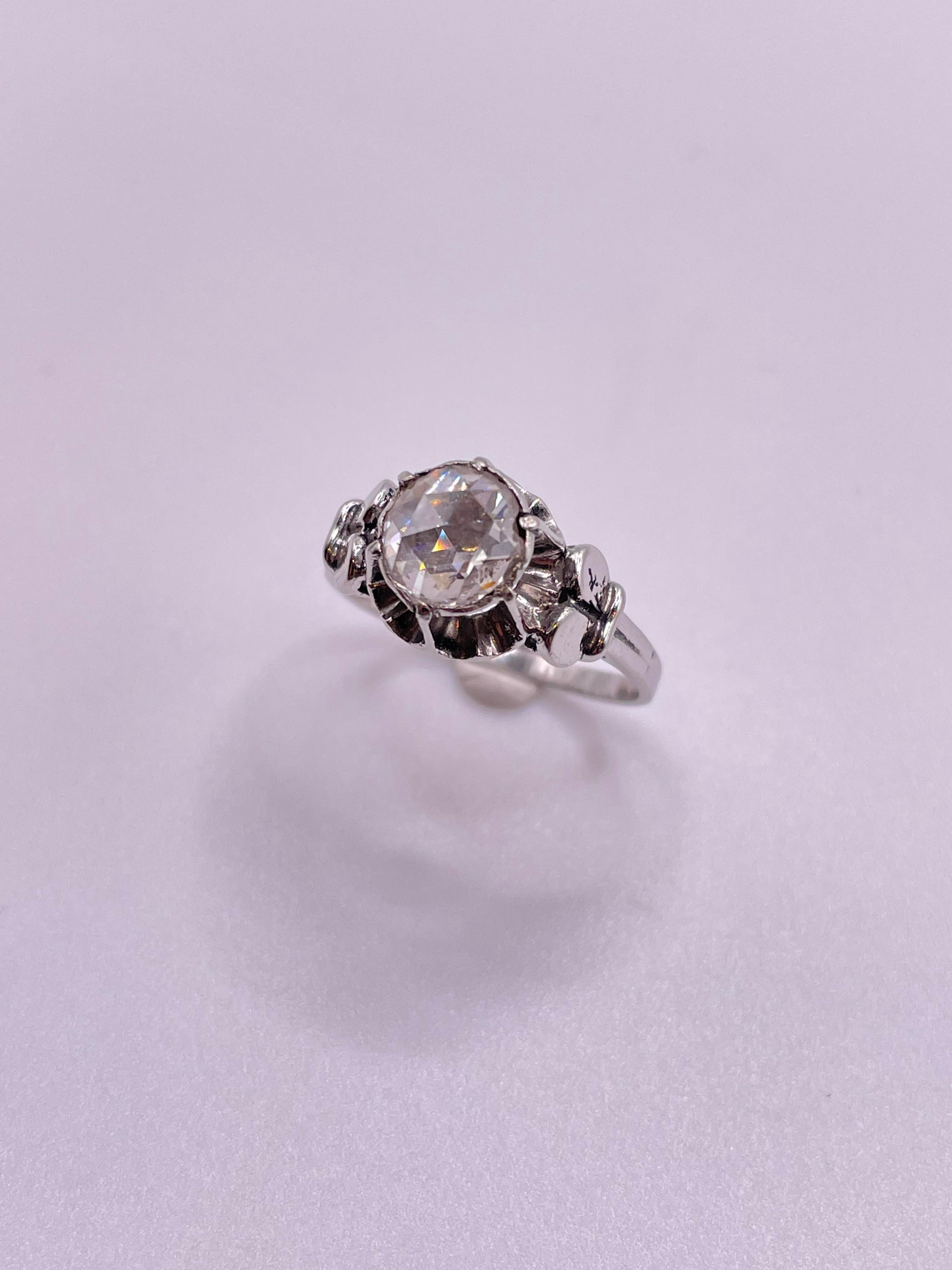 vintage rose cut diamond ring