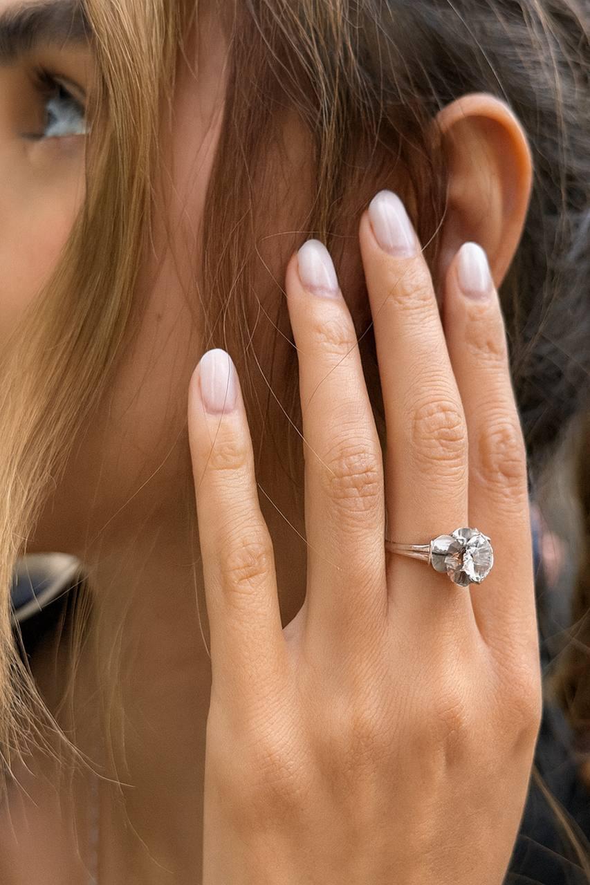 Diamantring im Rosenschliff, ca. 1,00 Karat (Art déco) im Angebot