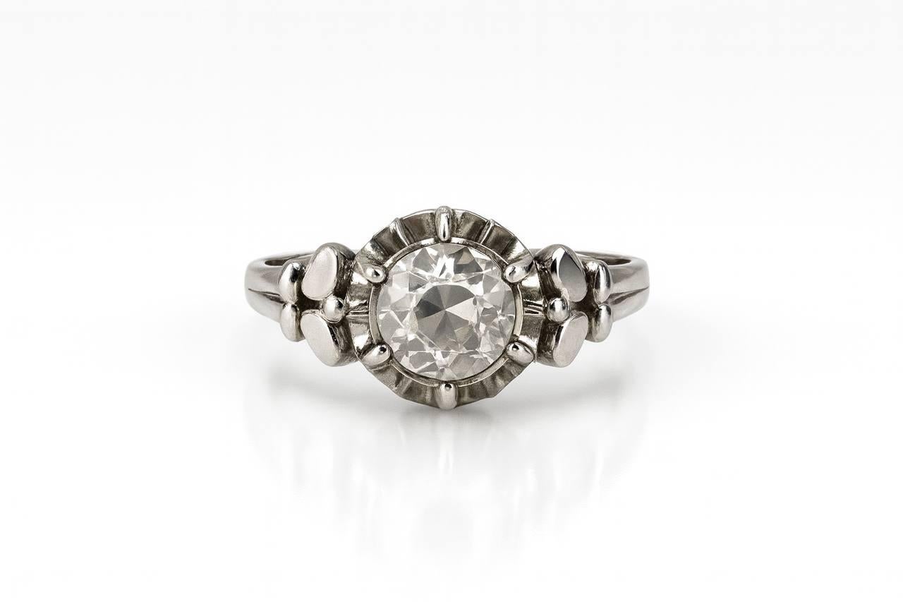 Diamantring im Rosenschliff, ca. 1,00 Karat für Damen oder Herren im Angebot