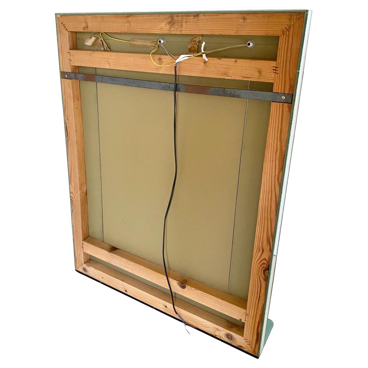 Miroir mural vert aqua vintage, Italie, années 1970 en vente 2
