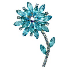 Flor de cristal marquesa vintage Aqua años 50