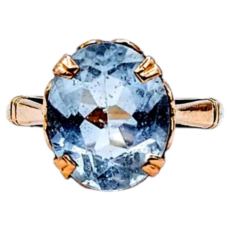 Vintage Aquamarin Ring in 9k Gelbgold