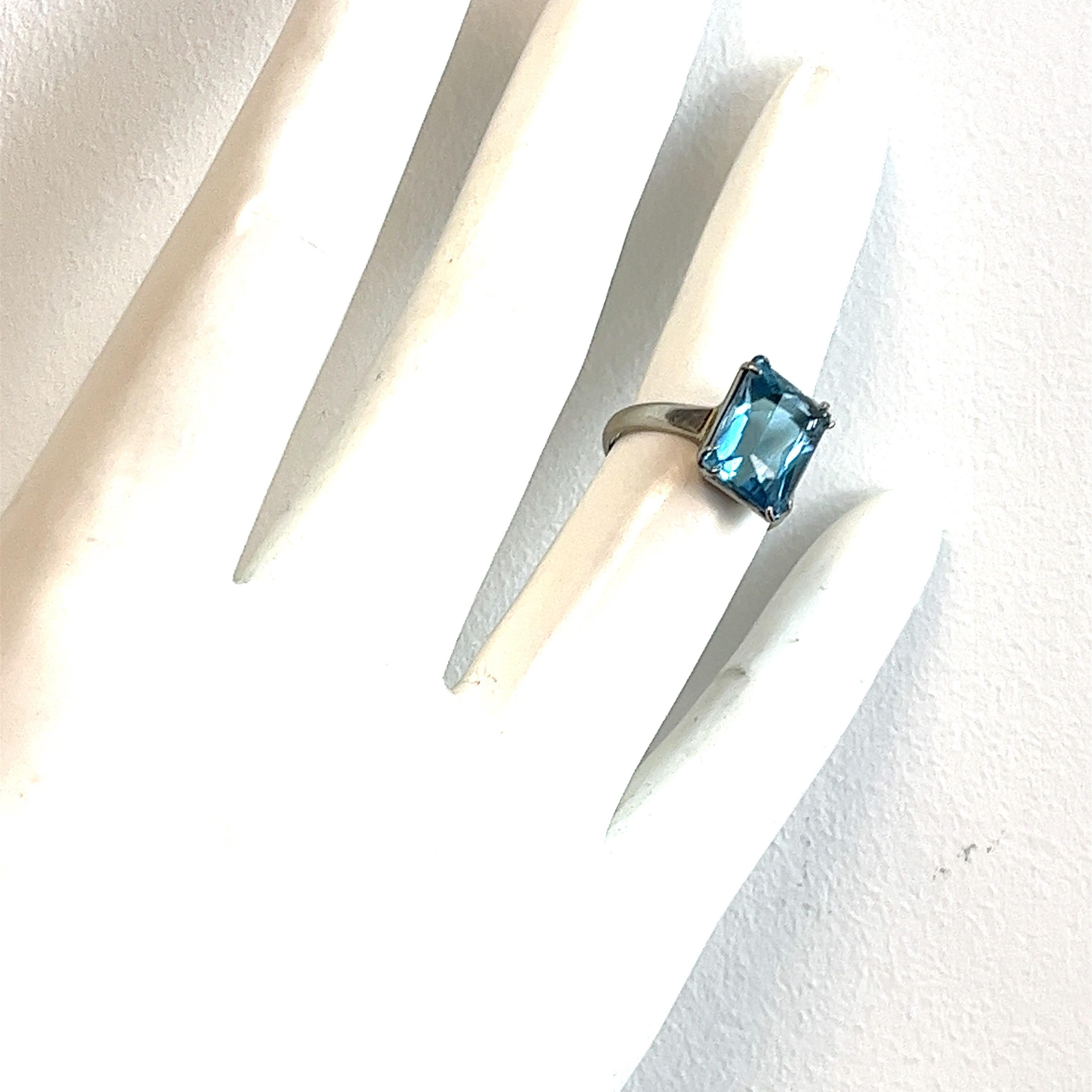 Solitär-Ring, Aquamarin, 14k 4