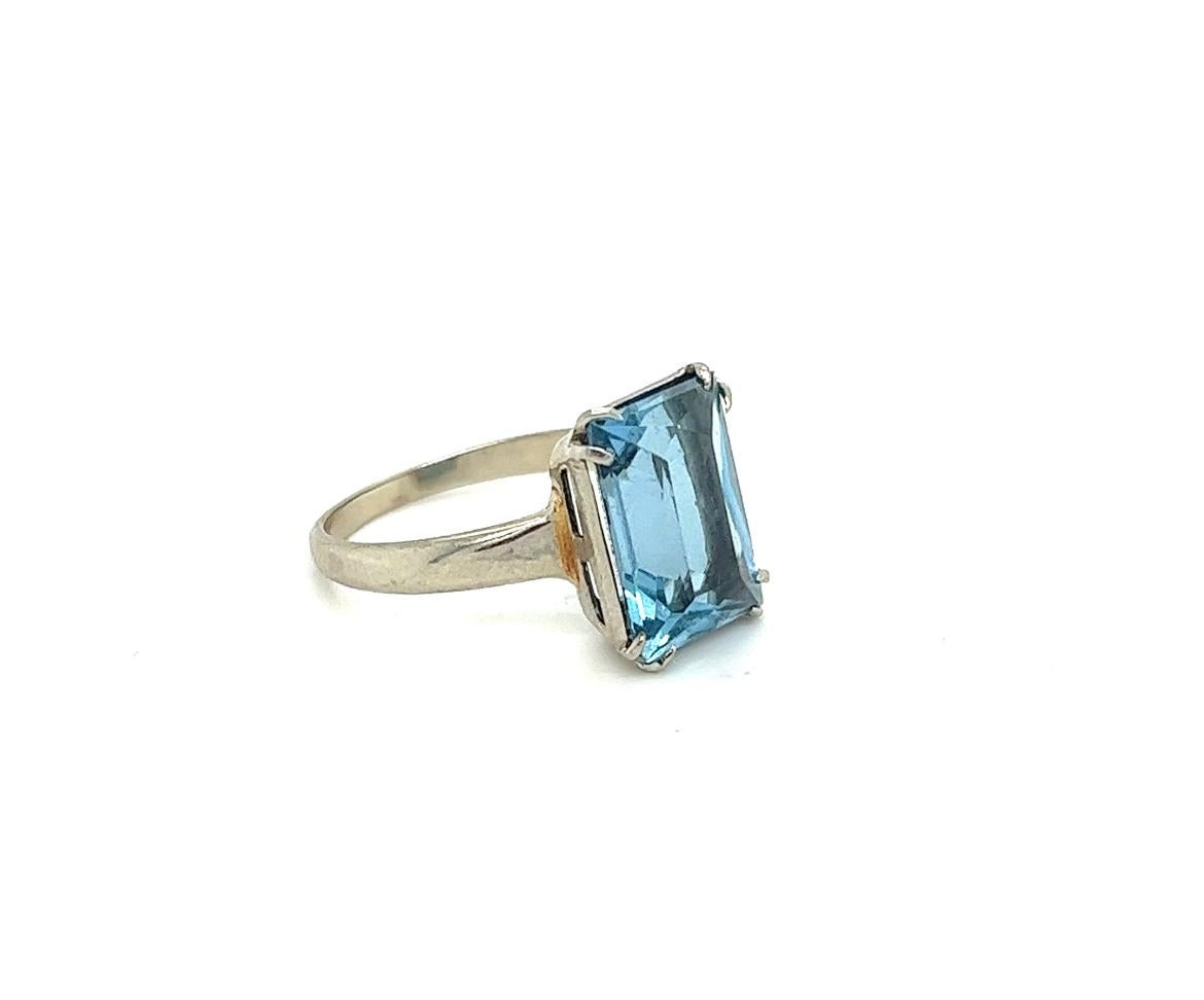 Solitär-Ring, Aquamarin, 14k 1
