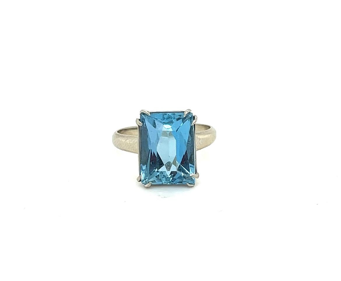 Solitär-Ring, Aquamarin, 14k 2