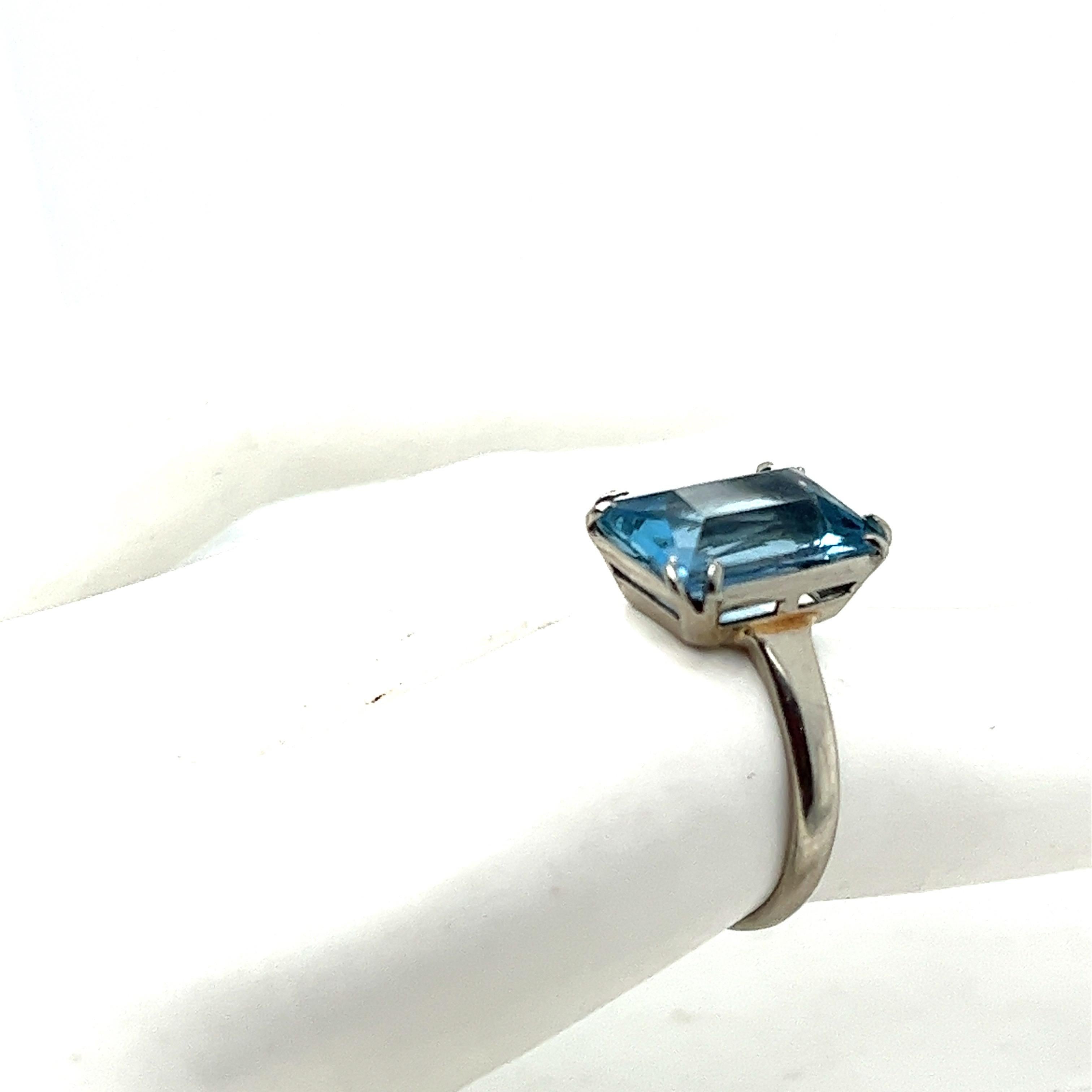 Solitär-Ring, Aquamarin, 14k 3