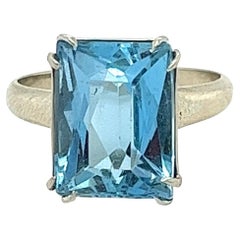Vintage Aquamarine Solitaire Ring, 14k