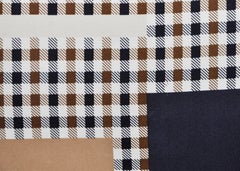 Vintage Aquascutum Silk Plaid Tartan Fabric and Irish Linen Cushion Pillow