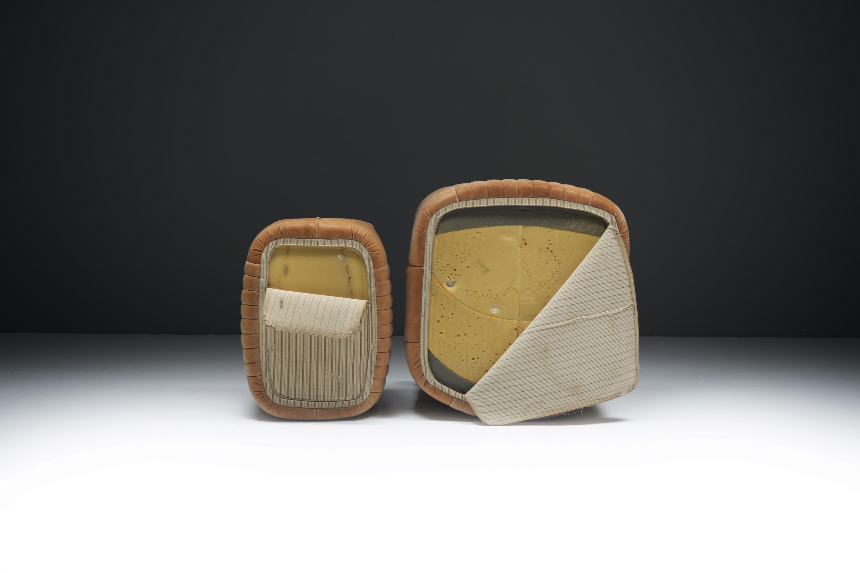 Aralia '1981' d'epoca in pelle originale di Michel Ducaroy per Ligne Roset in vendita 7