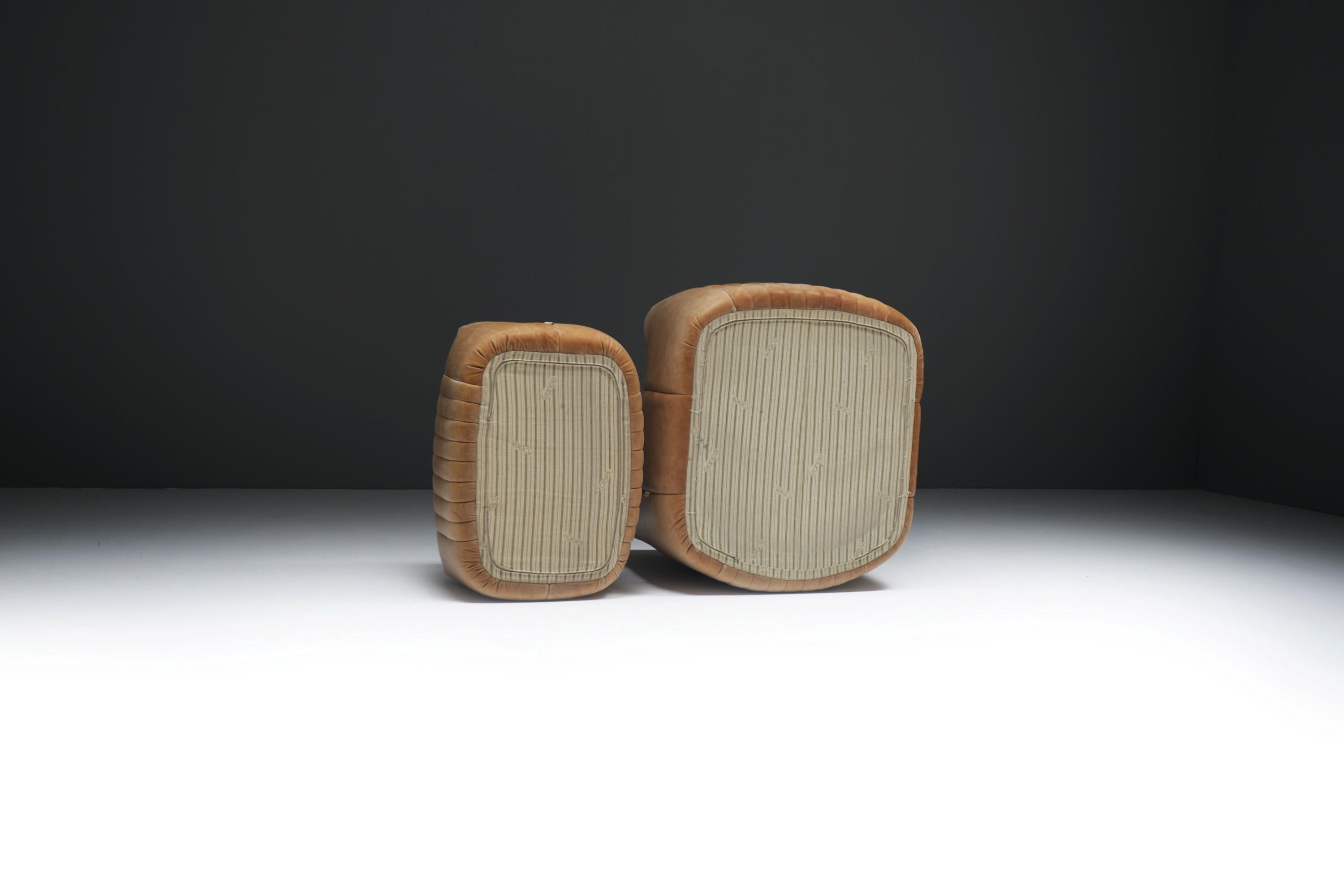 Aralia '1981' d'epoca in pelle originale di Michel Ducaroy per Ligne Roset in vendita 8