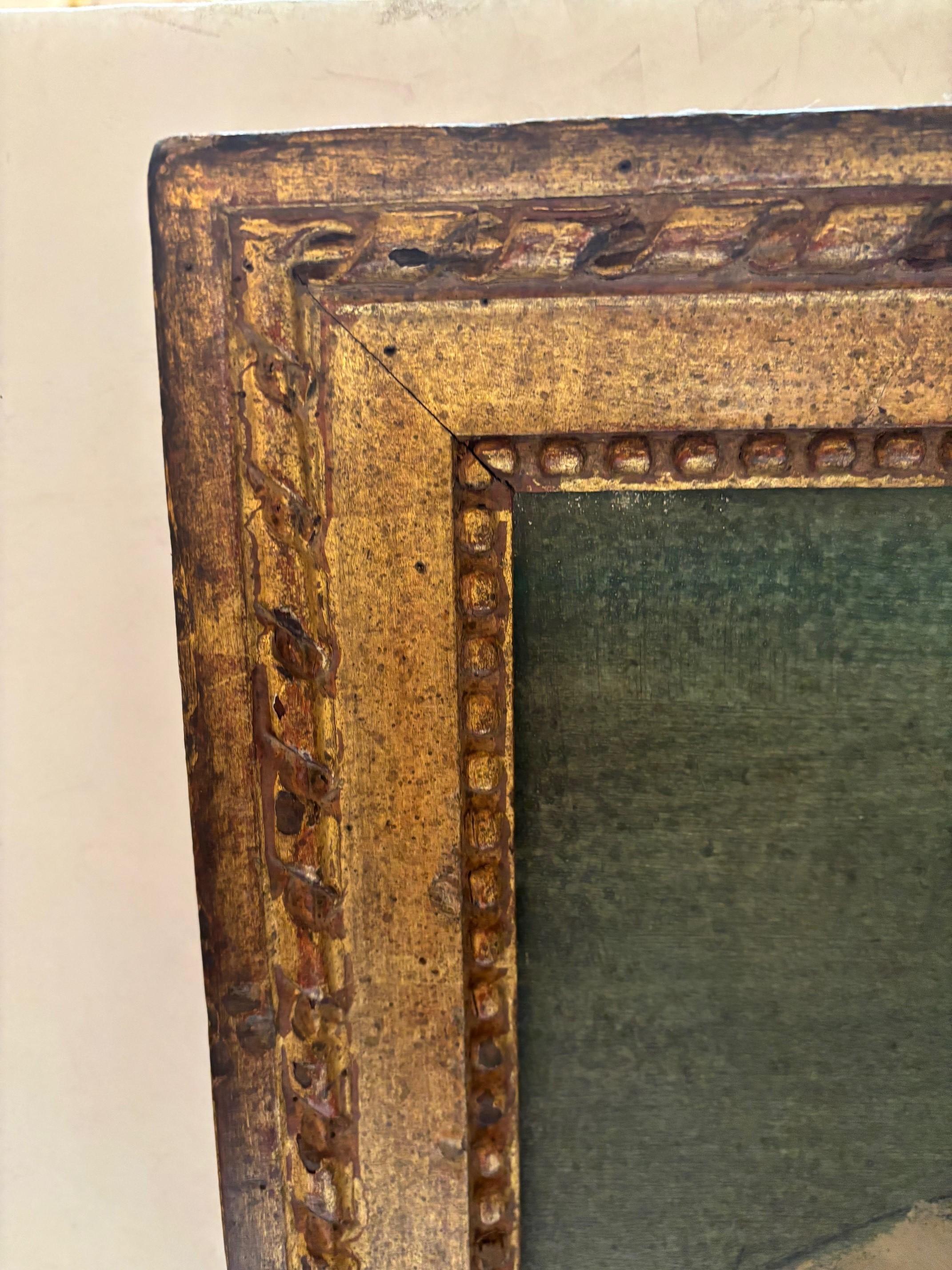 Pannello di pittura ad olio Arbruzzi Shepard d'epoca firmato da Harvey Dinnerstein In condizioni buone in vendita a Los Angeles, CA
