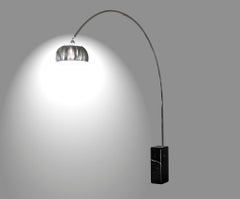 Vintage Arc Lamp in the Style of Flos, Italy, 1970s