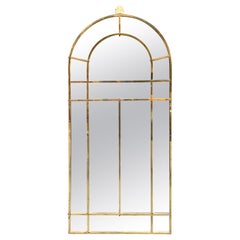 Vintage Arch Mirror with Brass Frames, 1970s