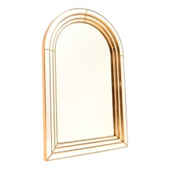 Vintage Arched Bevelled Panel Mirror by Deknudt