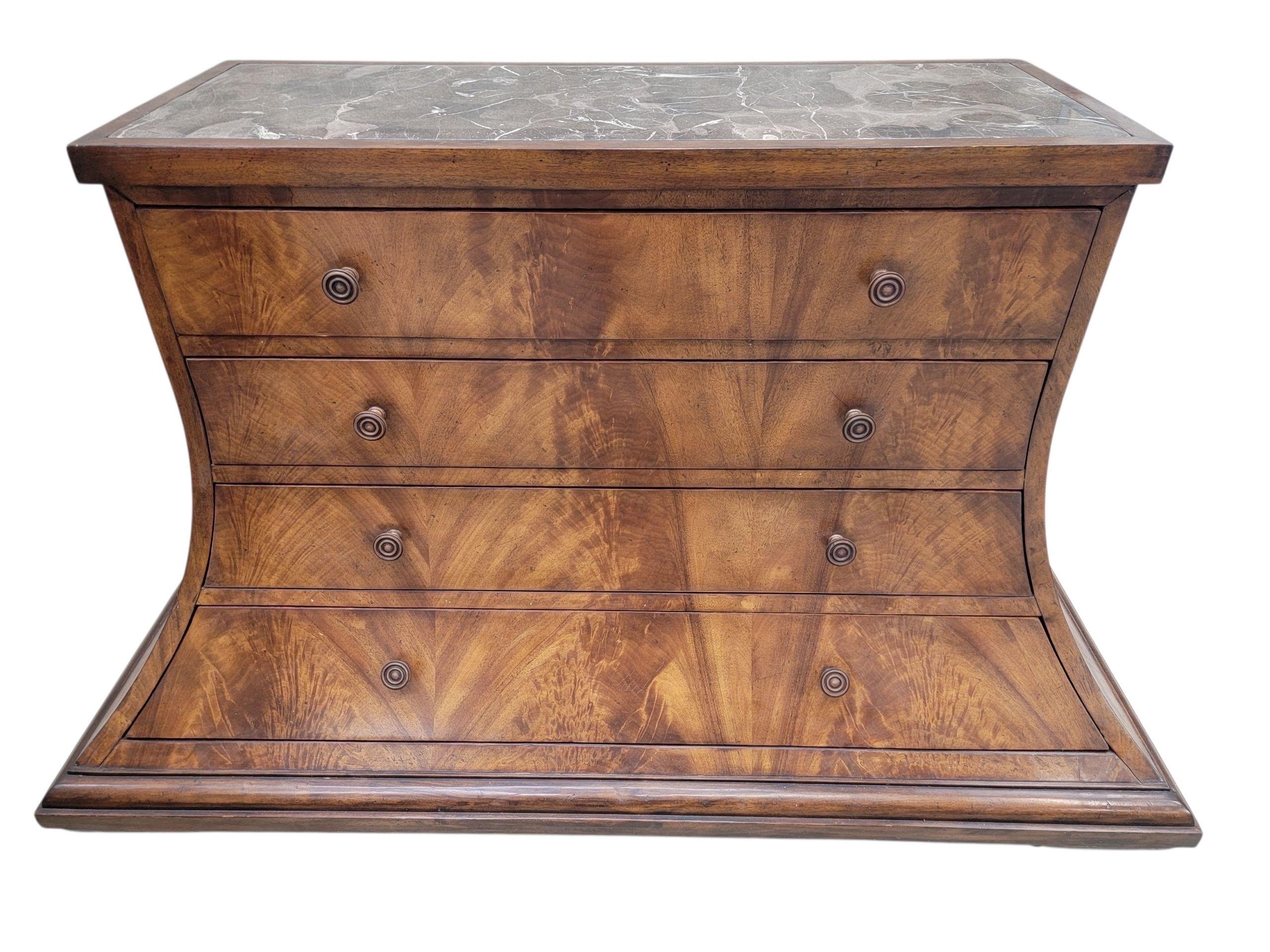 Comò d'epoca ad arco in radica di noce con piano in marmo Monarch Furniture per Century Furniture 2 in vendita 10