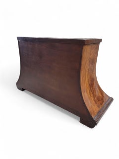 Vintage Arched Burl Walnut Marble Top Dressers Monarch Furniture for Century 2