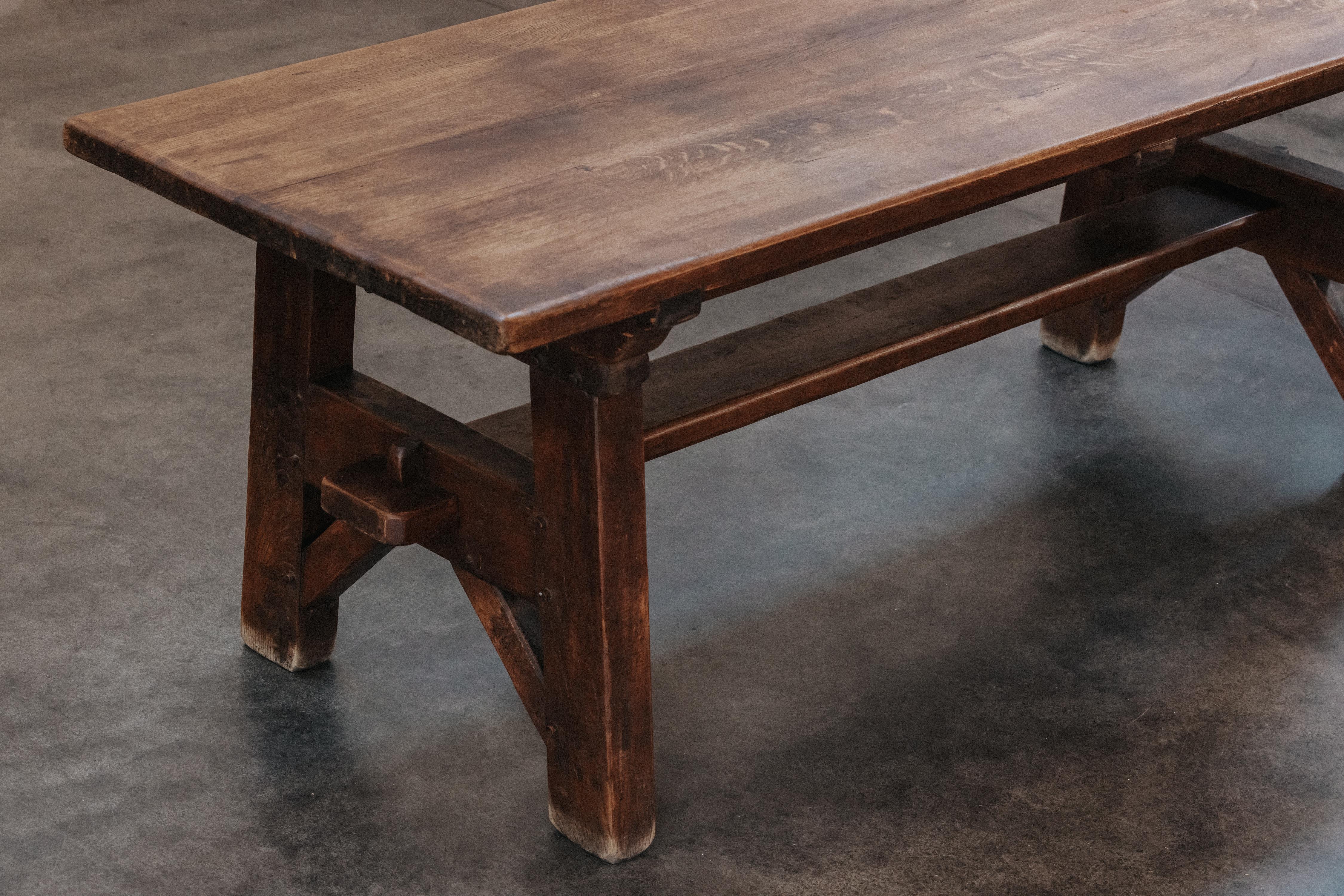 European Vintage Architect Dining Table From France, Circa 1960 For Sale