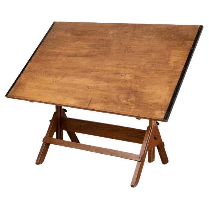 Vintage Architect's Drafting Table For Sale at 1stDibs