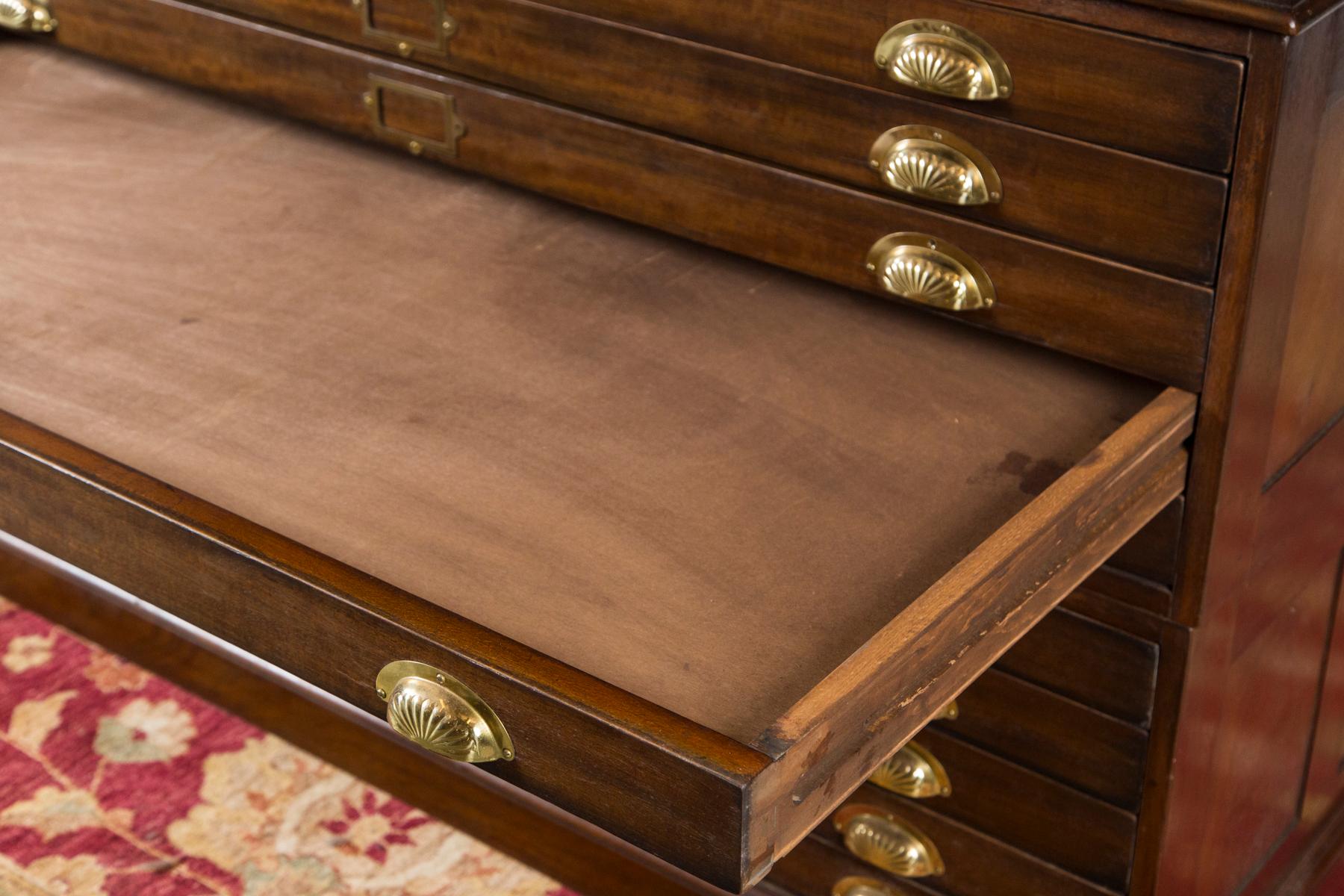 Vintage Architect's File Cabinet In Fair Condition In Stamford, CT
