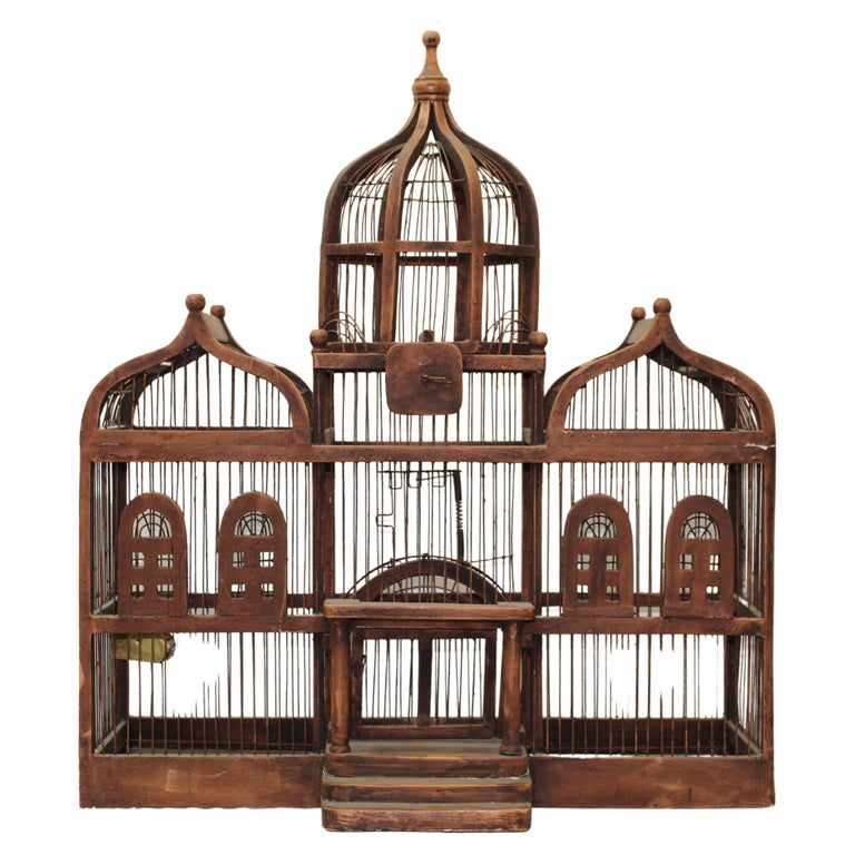 Vieille cage à oiseaux architecturale En vente sur 1stDibs