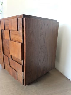Vintage Architectural Brutalist Cabinet, 1970s