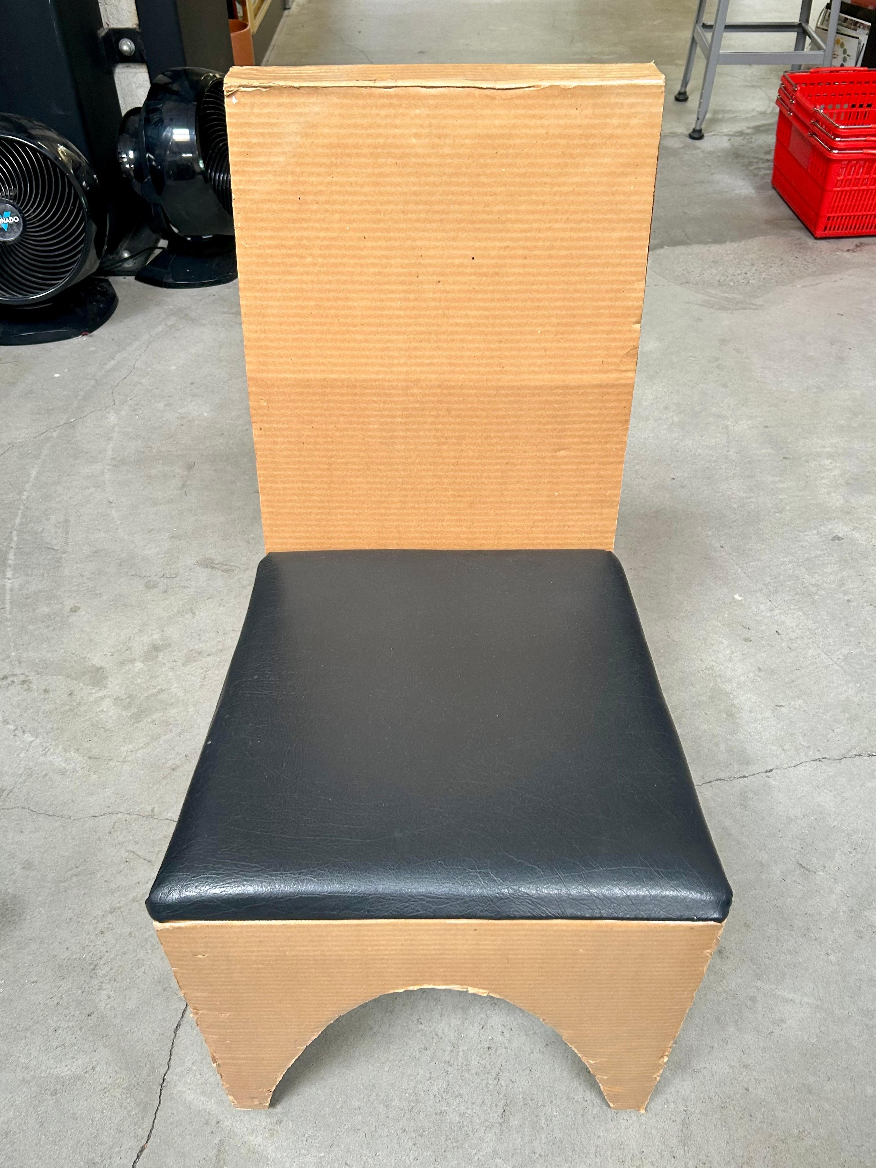 Vintage Architectural Design Cardboard Chair Joel Stearns For Sale 3