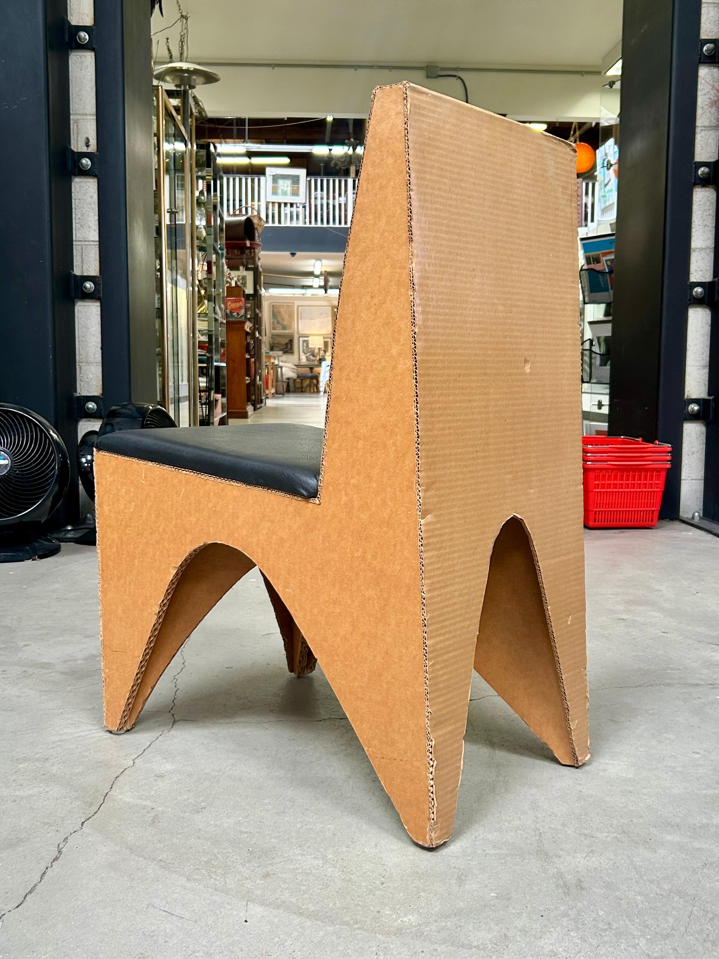 Vintage Architectural Design Cardboard Chair Joel Stearns For Sale 6