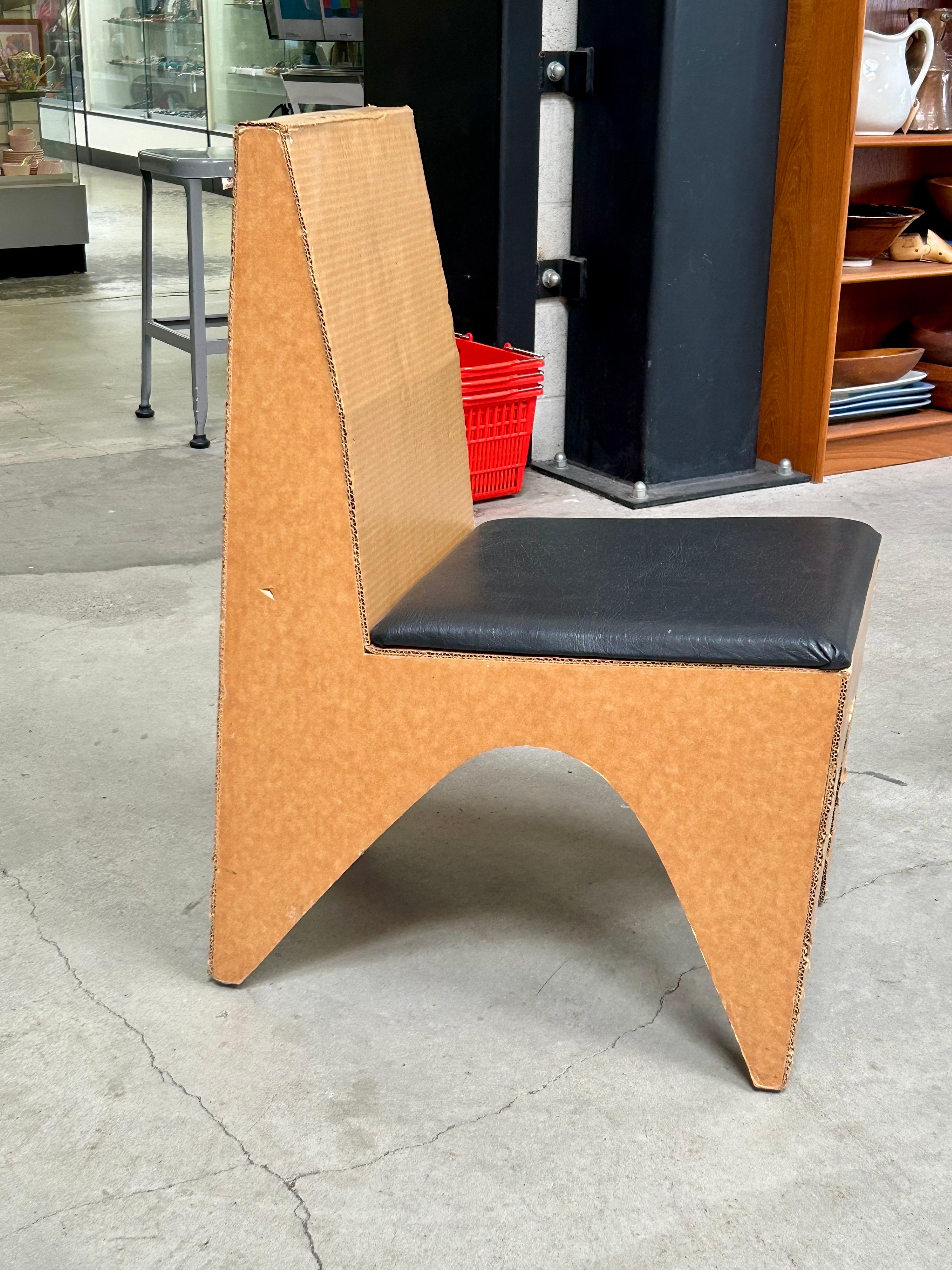 American Vintage Architectural Design Cardboard Chair Joel Stearns For Sale