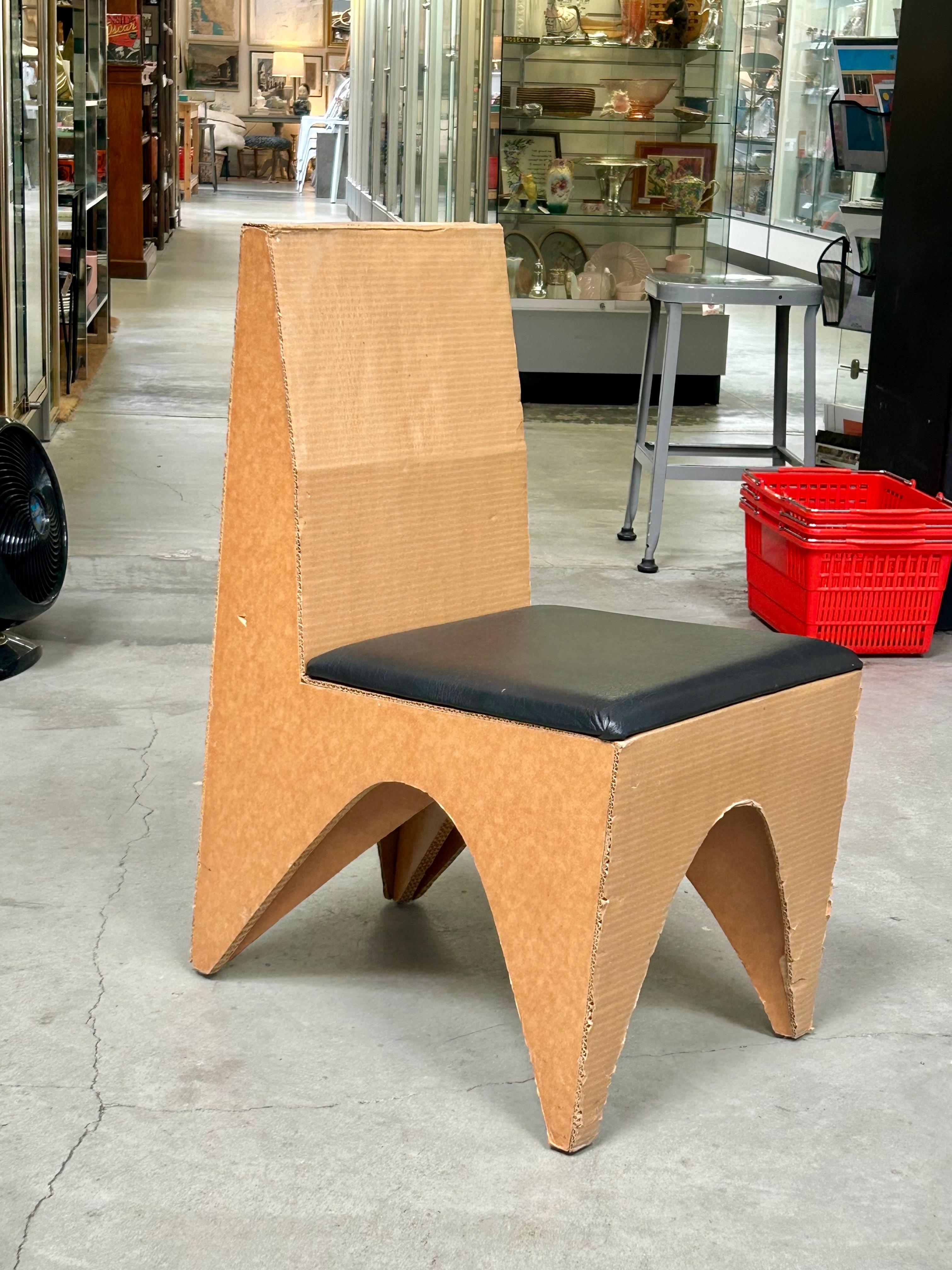 20th Century Vintage Architectural Design Cardboard Chair Joel Stearns For Sale