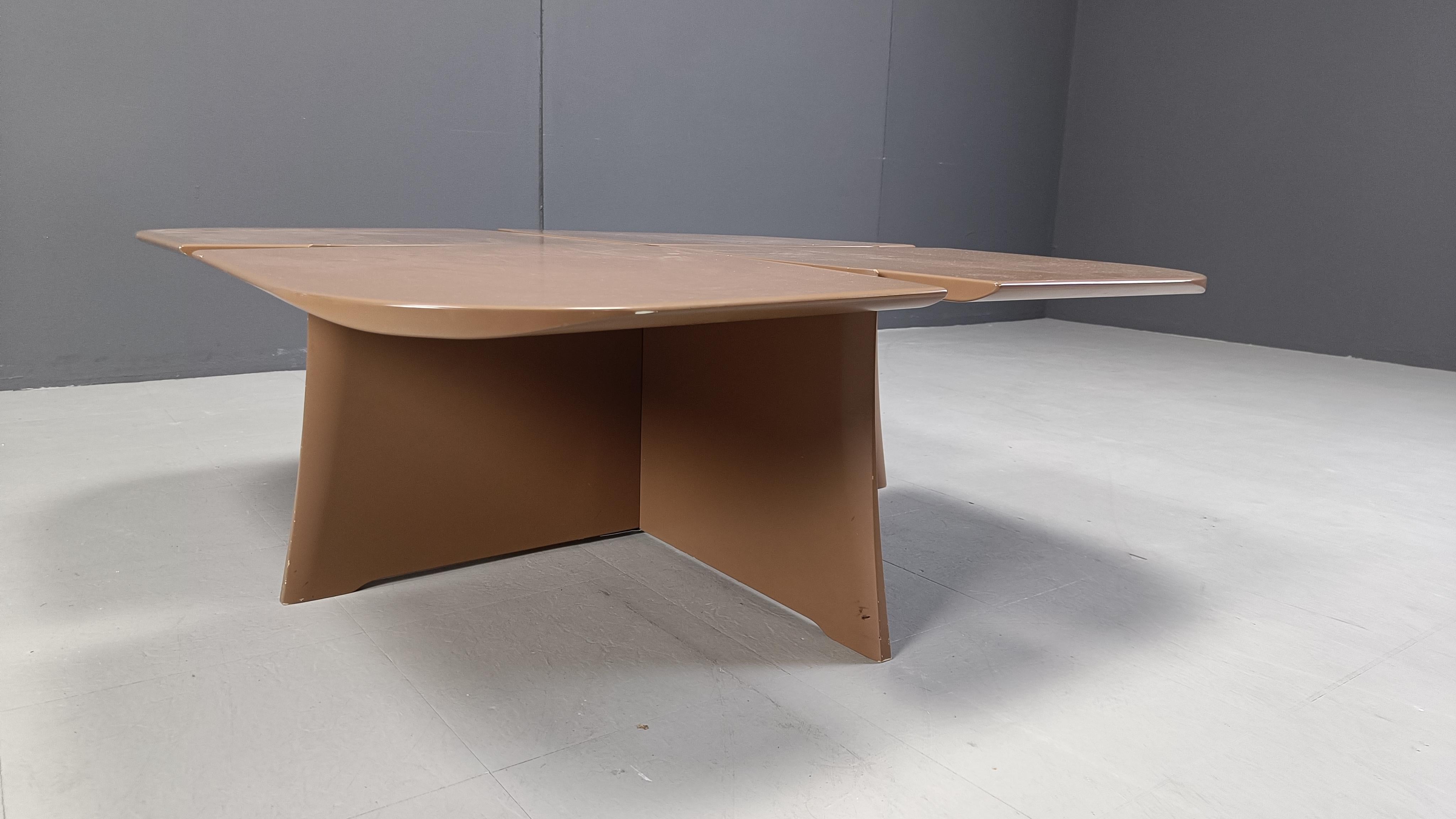 Vintage architectural design coffee table, 1980s 3