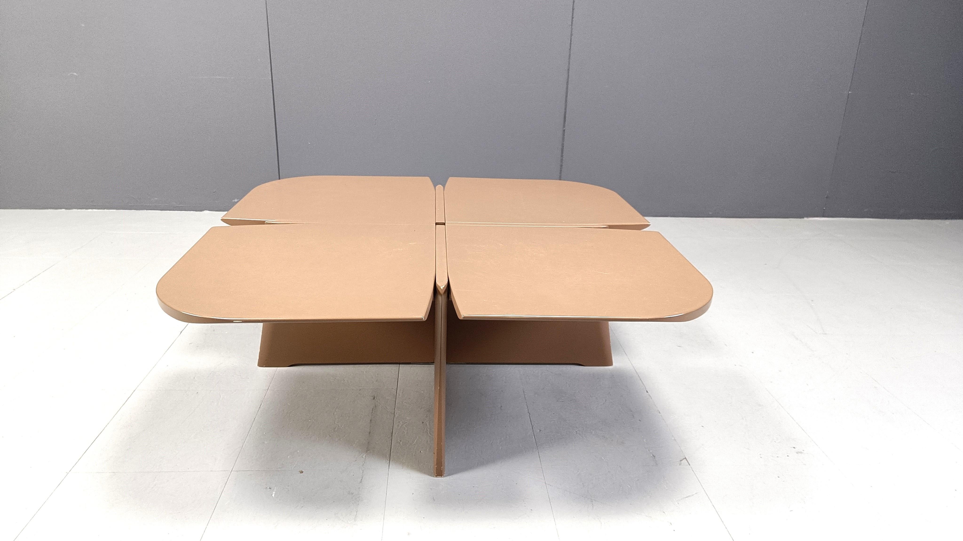 Vintage architectural design coffee table, 1980s In Good Condition In Leuven, Vlaams Gewest