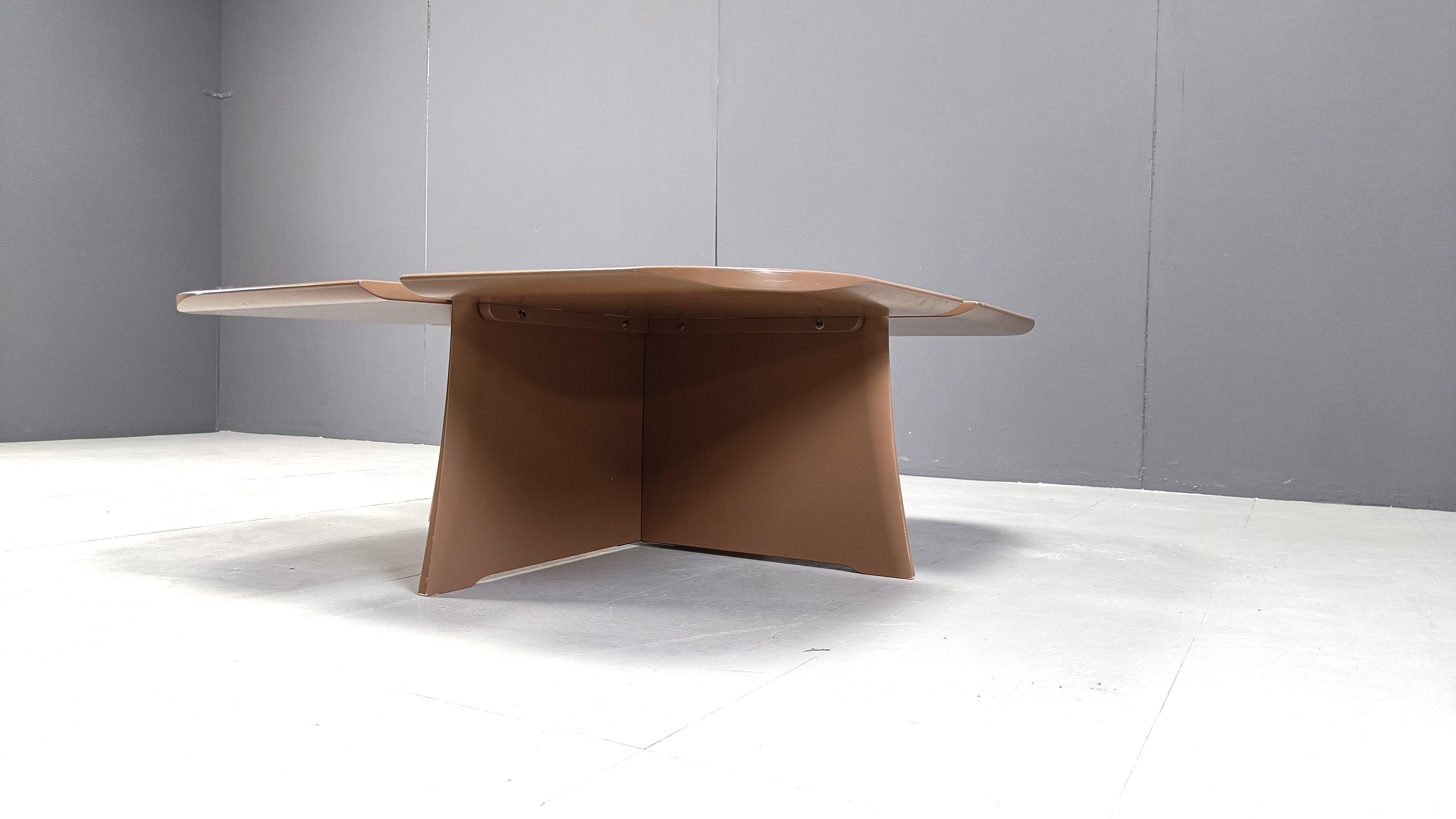 Vintage architectural design coffee table, 1980s 1