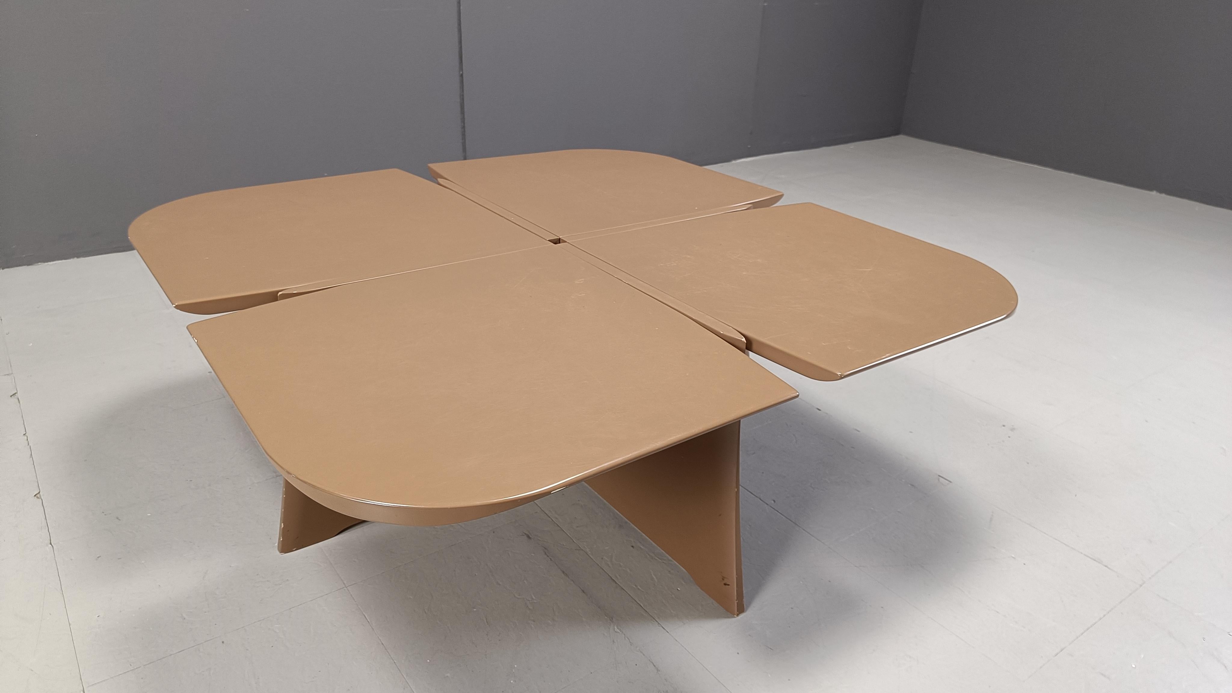 Vintage architectural design coffee table, 1980s 2