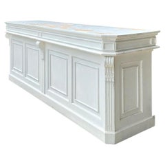 Vintage Architectural Distressed Wood Display Counter