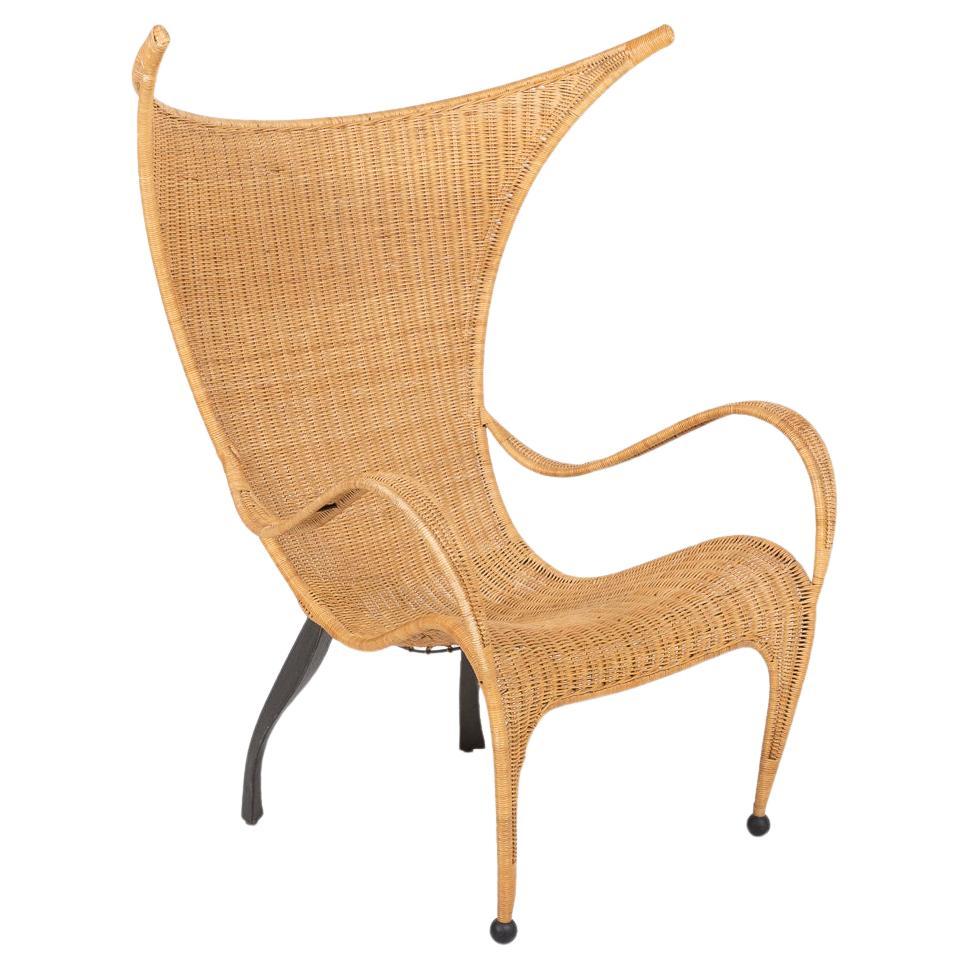 Vintage Architectural Italian design armchair For Sale