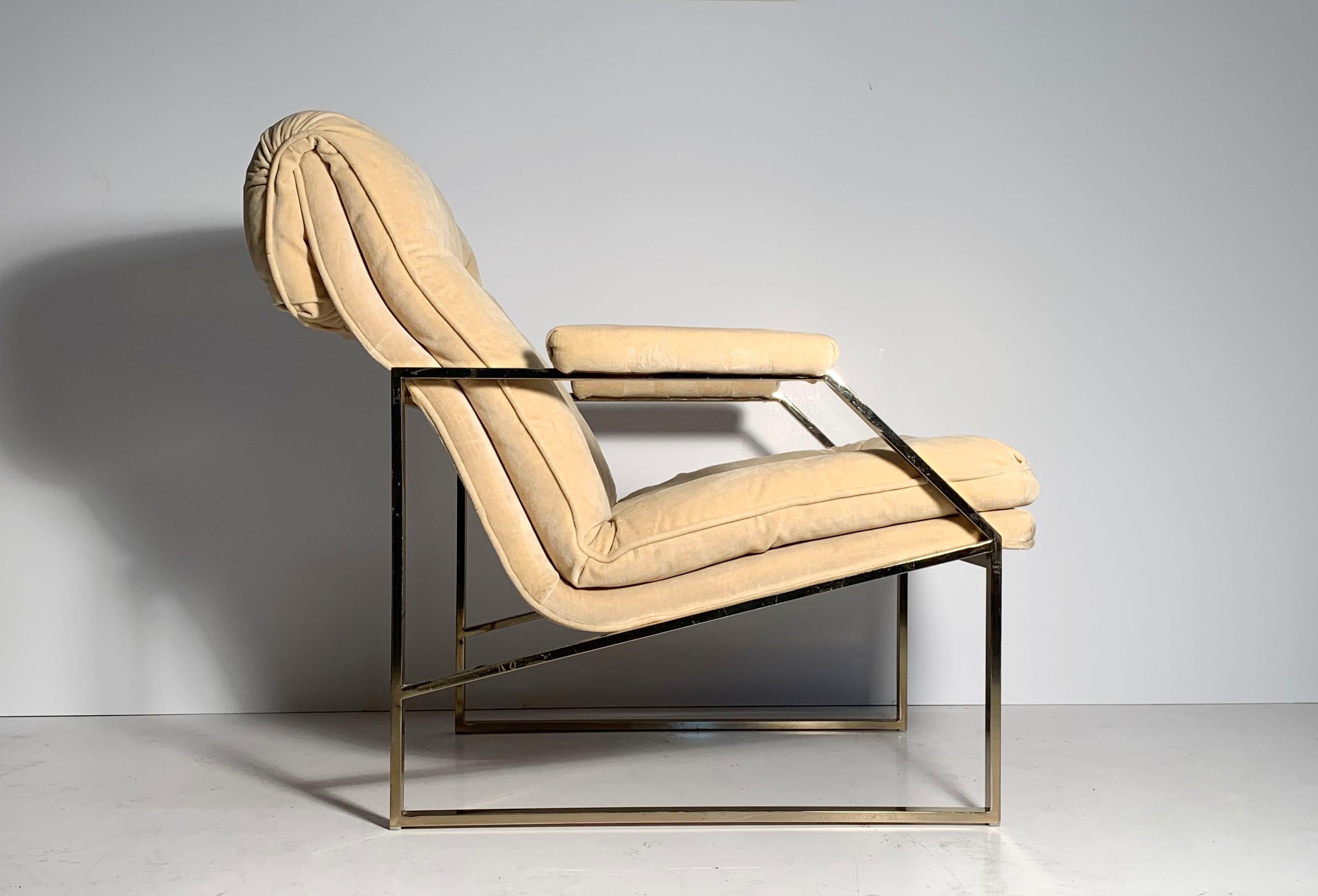 American Vintage Architectural Lounge Chair attributed to Milo Baughman For Sale