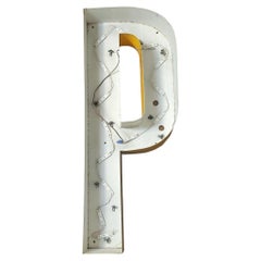 Used Architectural Salvage Sign Letter "P"