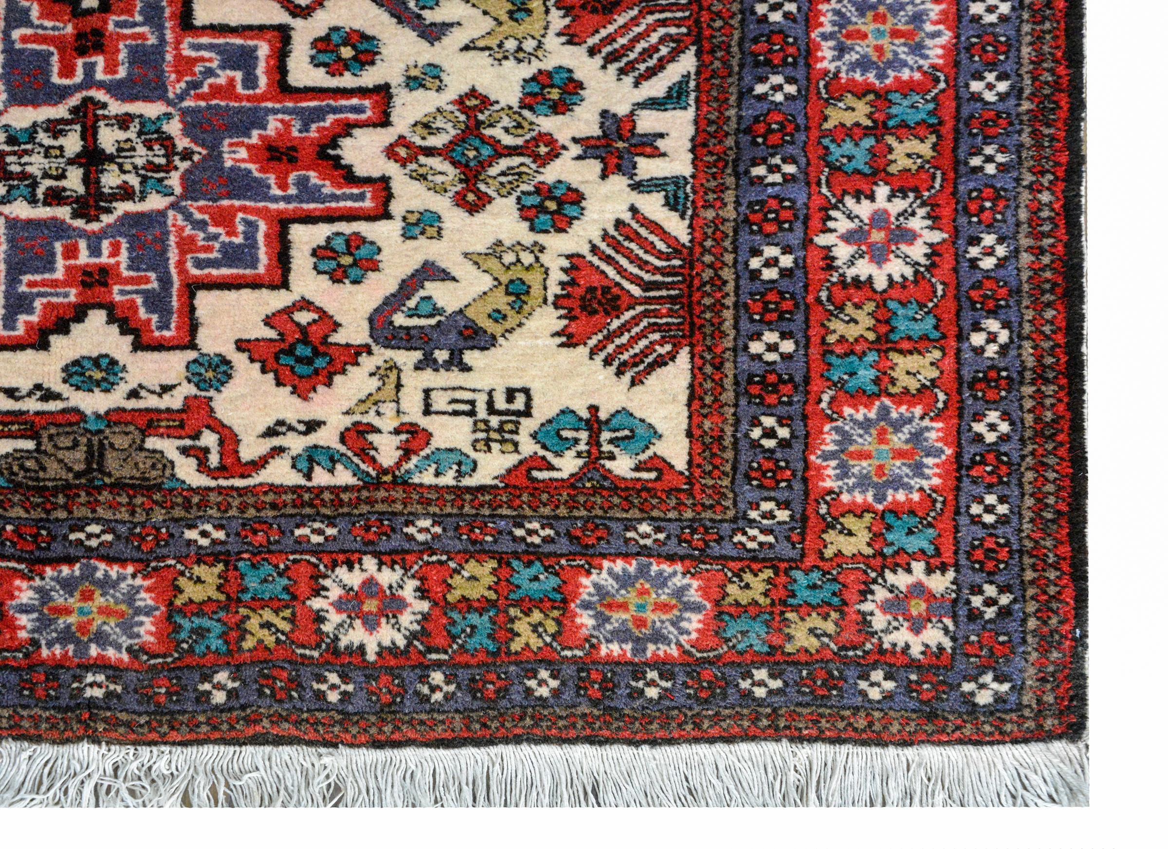 Wool Vintage Ardabil Rug For Sale