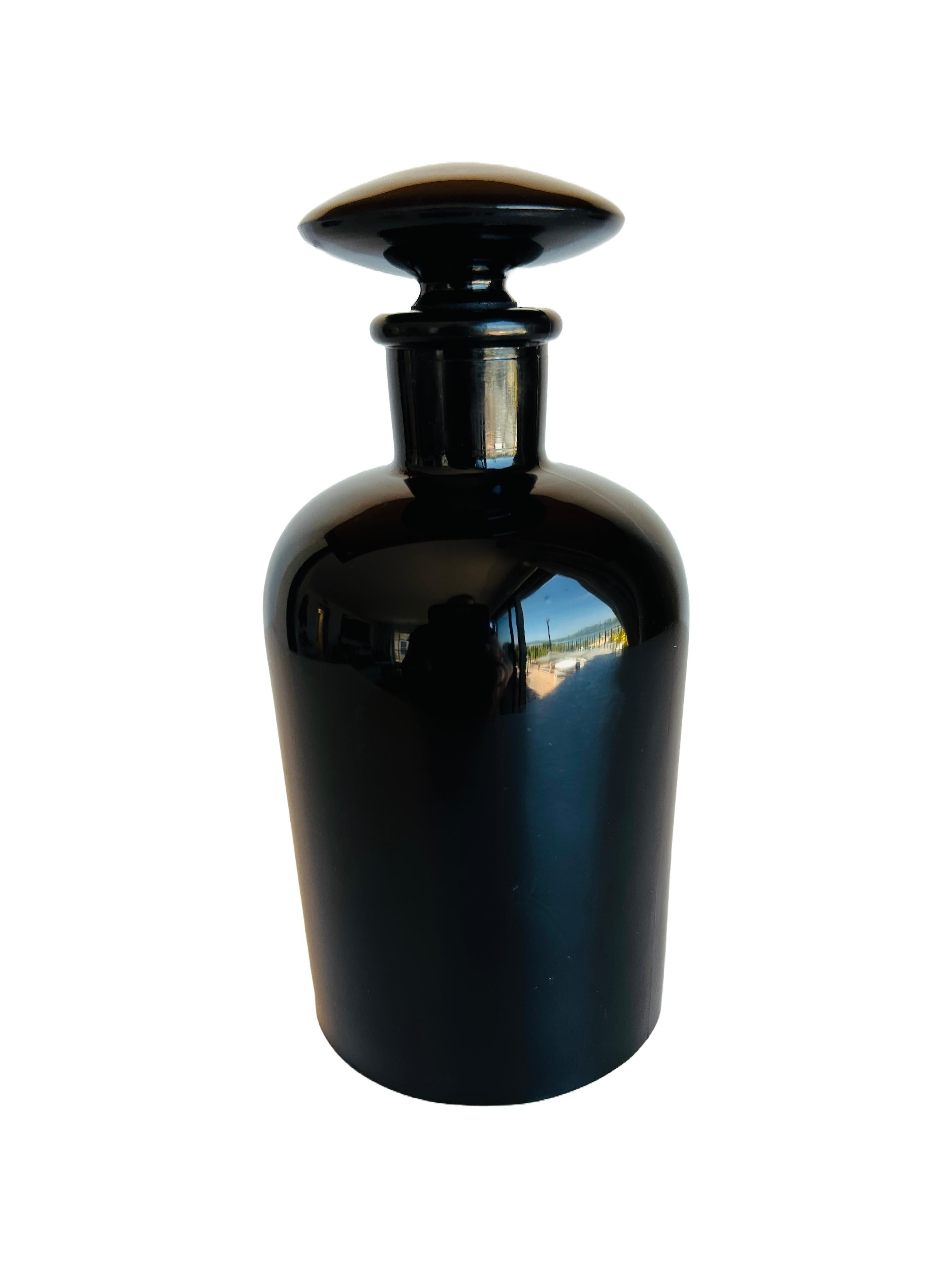 Frasco de perfume Vintage Arden Deco de cristal negro en Bueno estado para la venta en Sausalito, CA