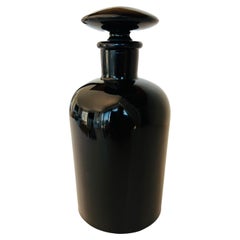 Vintage Arden Black Glass Deco Perfume Bottle