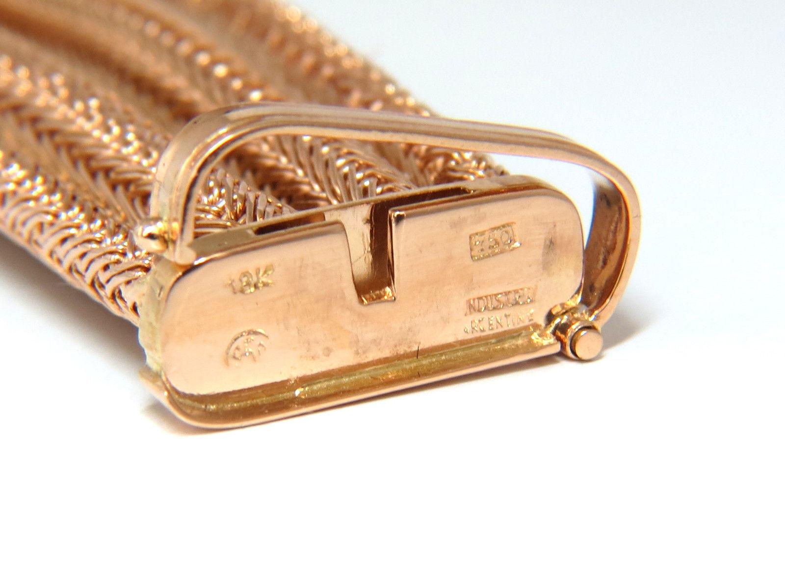 Vintage Repubblica Argentina 18kt Flex Mesh Tubolare .50ct. Bracciale con diamanti in vendita 5