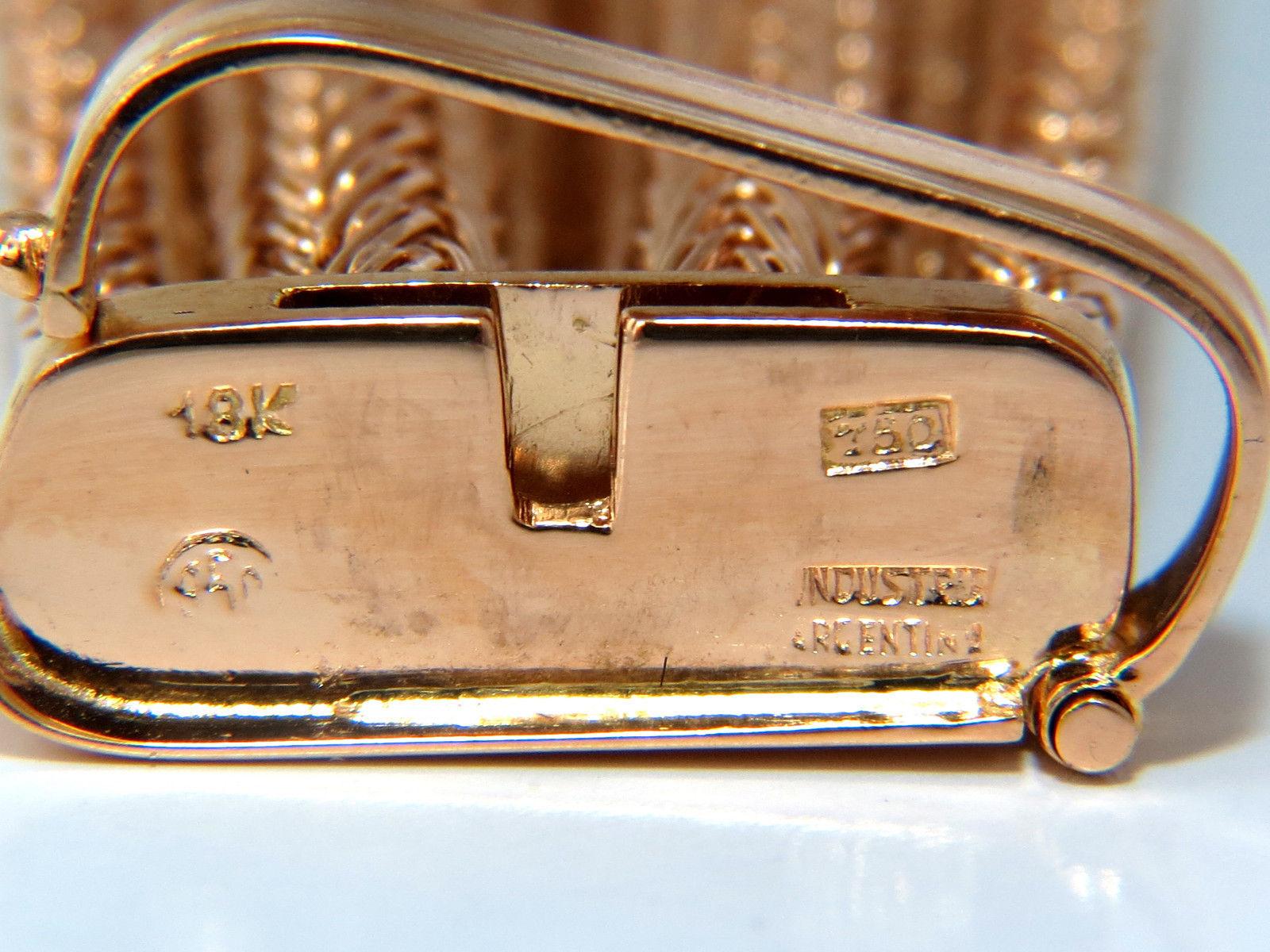 Vintage Repubblica Argentina 18kt Flex Mesh Tubolare .50ct. Bracciale con diamanti in vendita 4