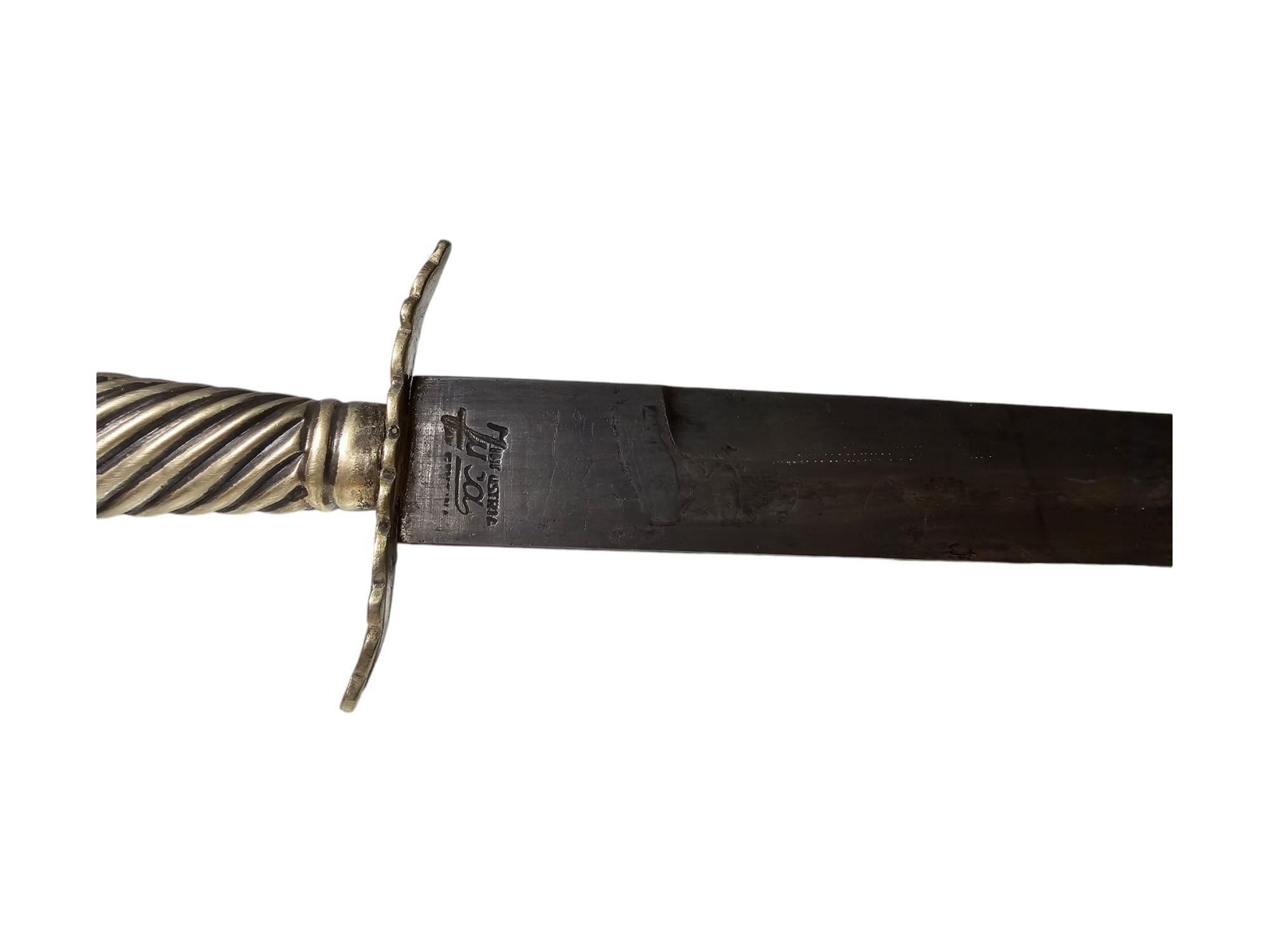 Couteau argentin vintage - lame de 20 cm, métal argenté Bon état - En vente à Madrid, ES