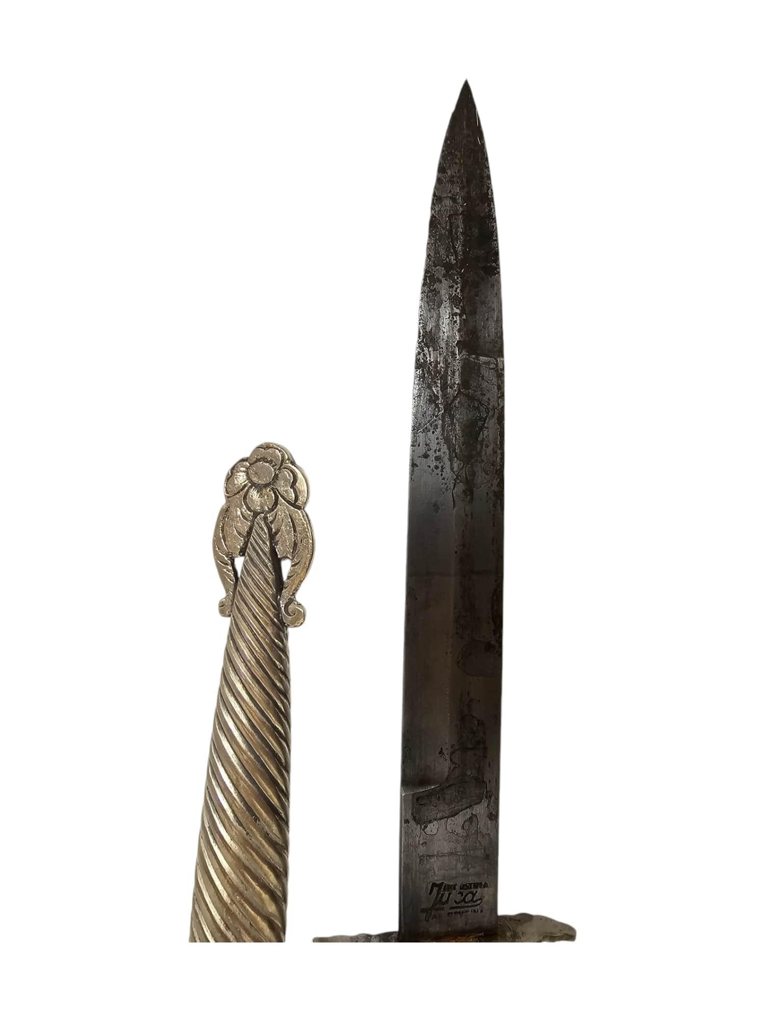 Fer Couteau argentin vintage - lame de 20 cm, métal argenté en vente