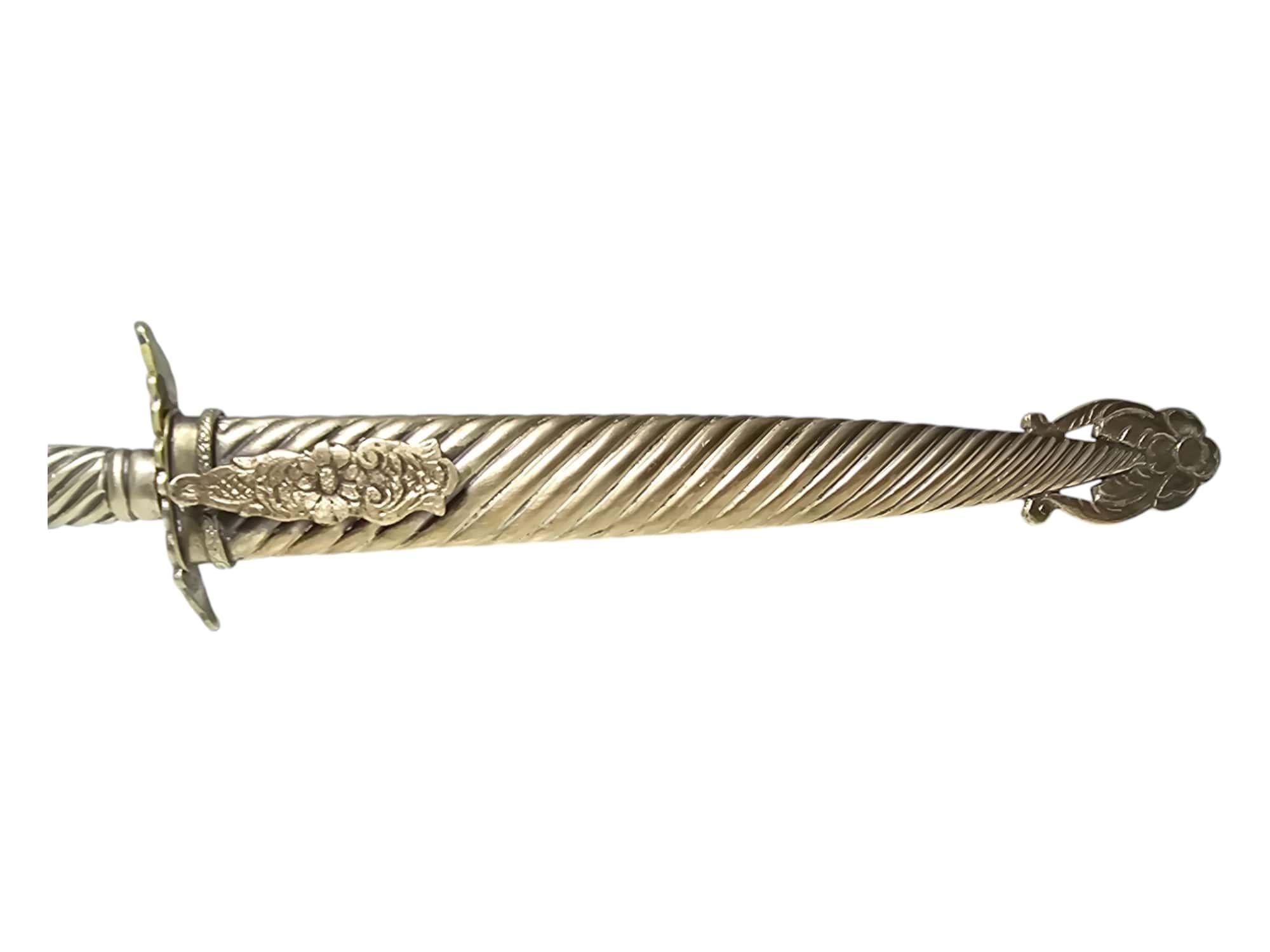 Couteau argentin vintage - lame de 20 cm, métal argenté en vente 2