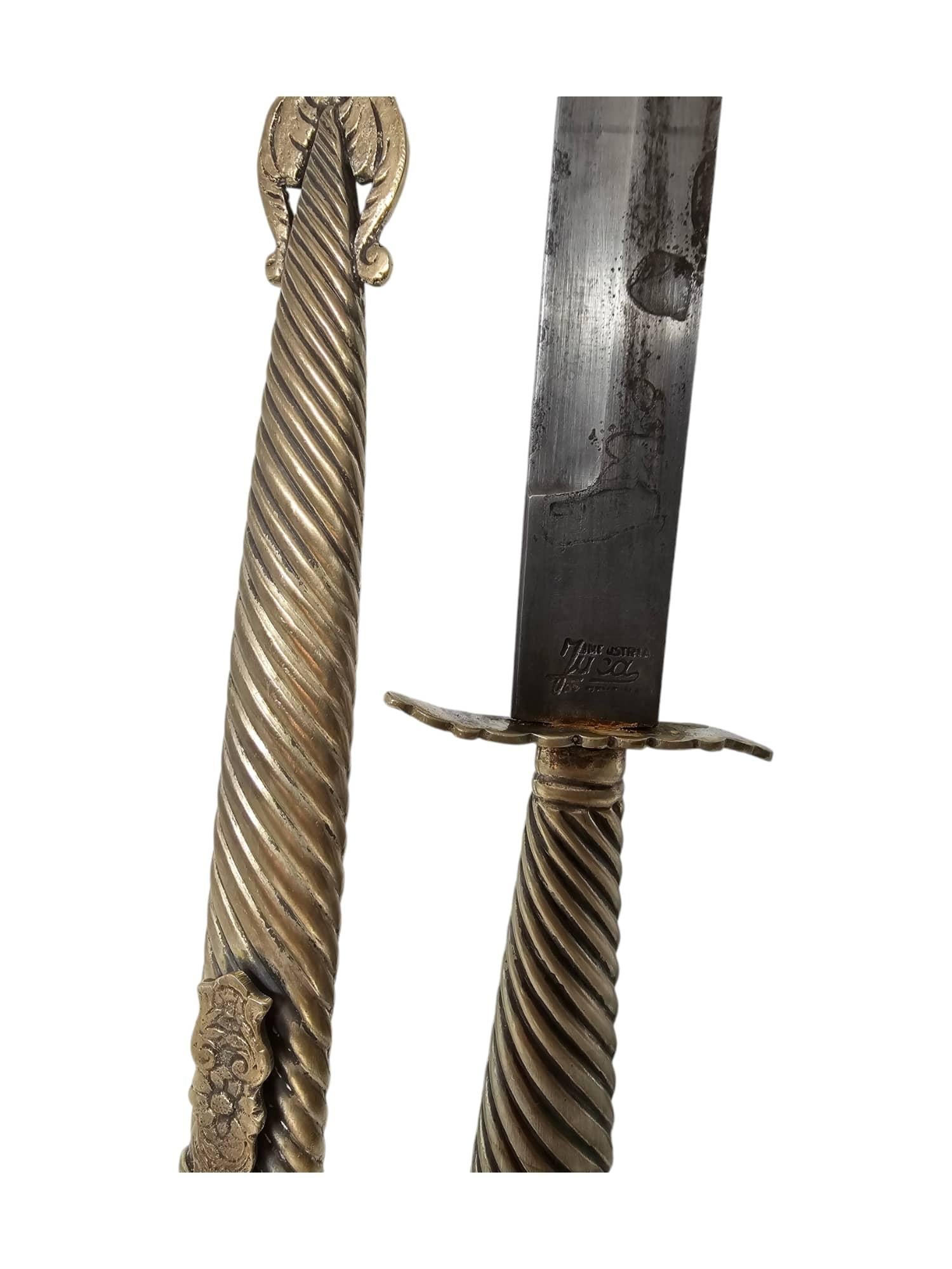 Couteau argentin vintage - lame de 20 cm, métal argenté en vente 3
