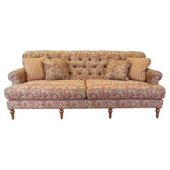 Vintage Arhaus Cambridge Kollektion getuftete Paisley gepolsterte Sofa-Kommode 97