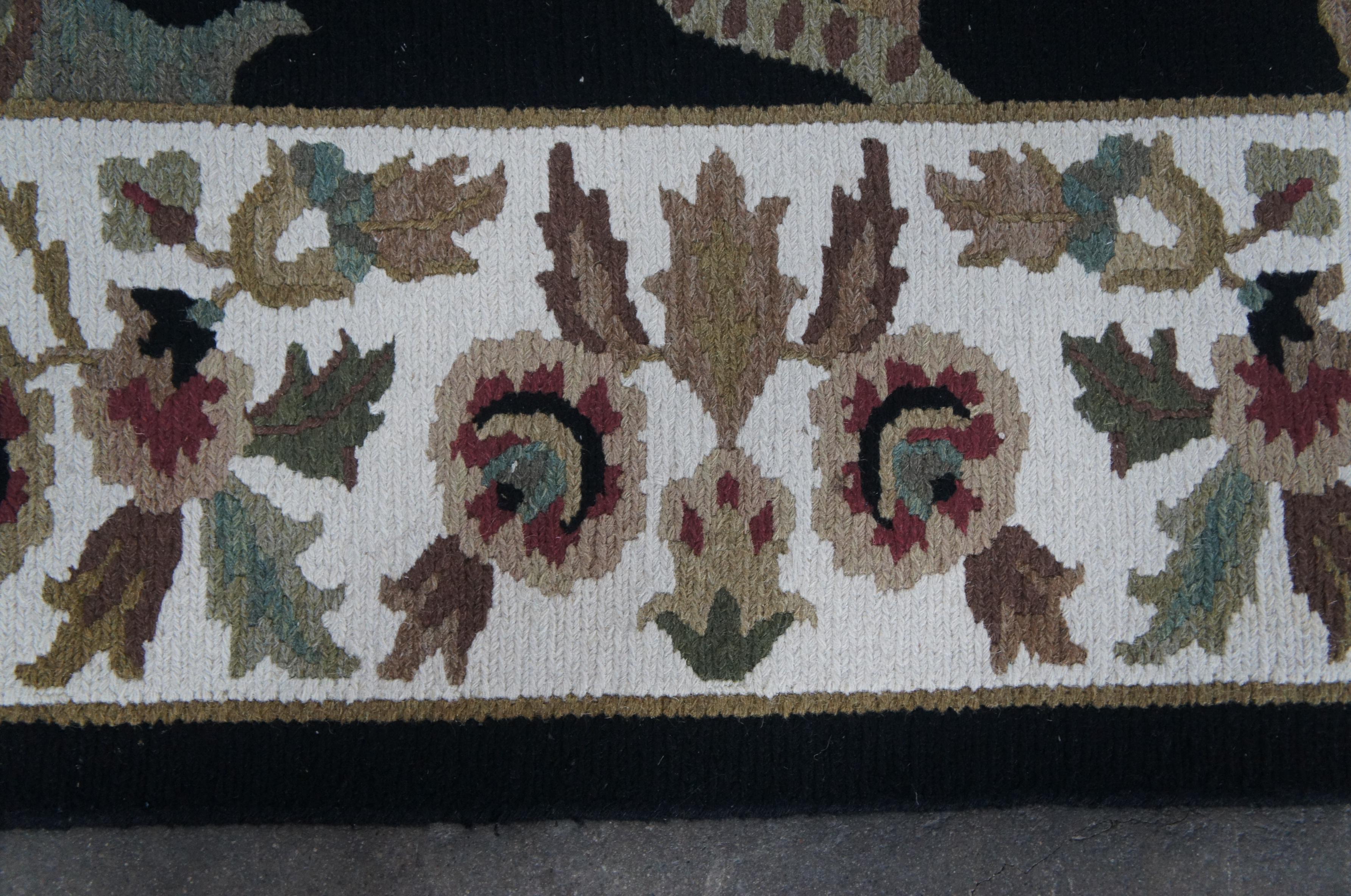Vintage Arhaus India Oriental Wool Floral All Over Acanthus Rug Carpet 9' x 12' 4